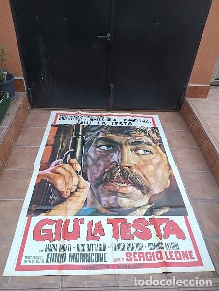 Cinema: PJE 0601 AGACHATE MALDITO SERGIO LEONE JAMES COBURN POSTER ORIGINAL 140X200 ITALIANO