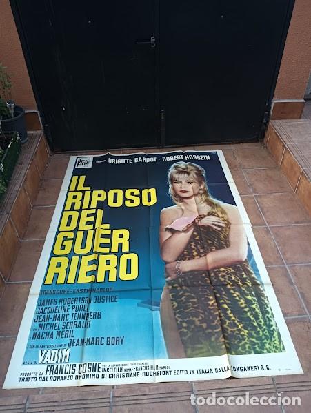 Cinema: PJE 0610 BRIGITTE BARDOT LOVE ON A PILLOW LE REPOS DU GUERRIER POSTER ORIGINAL 140X200 ITALIANO