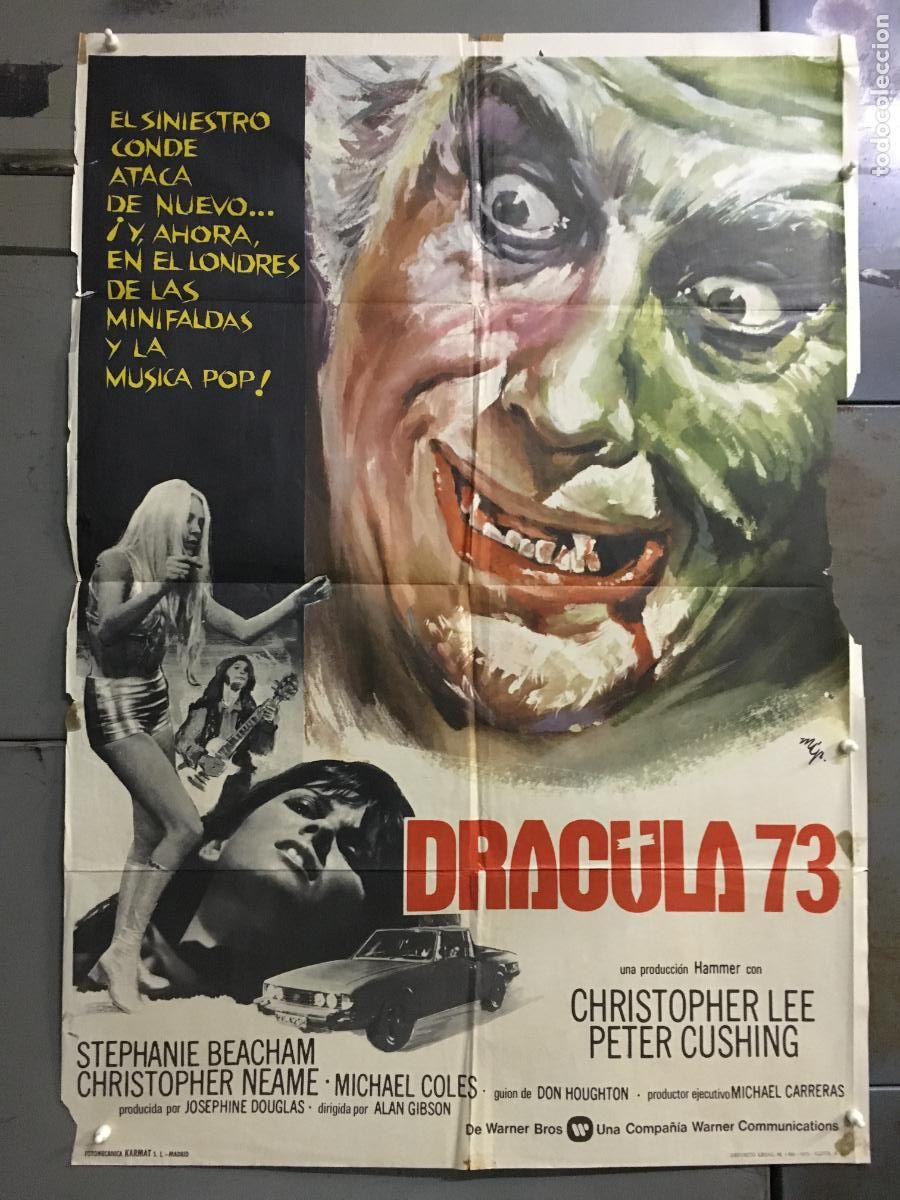Cin&eacute;ma: AFO06 DRACULA 73 HAMMER CRISTOPHER LEE PETER CUSHING MCP POSTER ORIGINAL ESTRENO 70X100