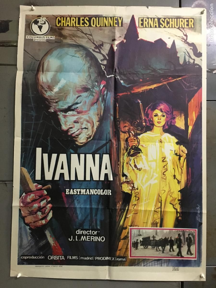 Cinema: AFO14 IVANNA CHARLES QUINNEY ERNA SCHURER JL MERINO POSTER ORIGINAL 70X100 ESTRENO