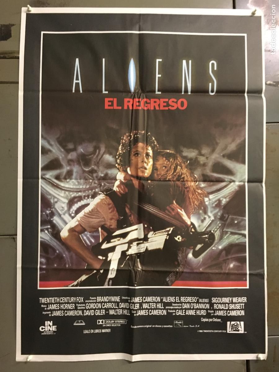 Cin&eacute;ma: AFO20 ALIENS EL REGRESO JAMES CAMERON SIGOURNEY WEAVER POSTER ORIGINAL 70X100 ESTRENO
