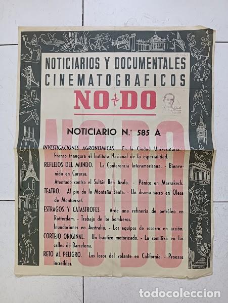 Cin&eacute;ma: CPE 0022 NO-DO DOCUMENTAL NOTICIARIO 1954 PANICO EN MARRAKECH VIVA FRANCO POSTER ORIG 38X50 ESTRENO