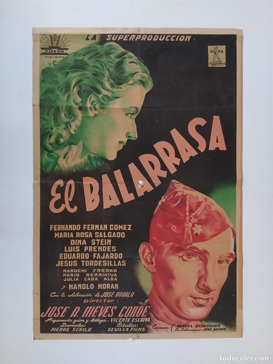 Cine: EL BALARRASA (1951) cartel argentino 110x75 litografico FERNANDO FERNAN GOMEZ CIFESA