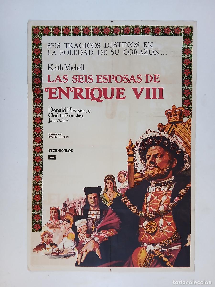 Cine: Enrique VIII y sus seis mujeres(1972) cartel argentino 110x75 litografico Donald Pleasance Rampling