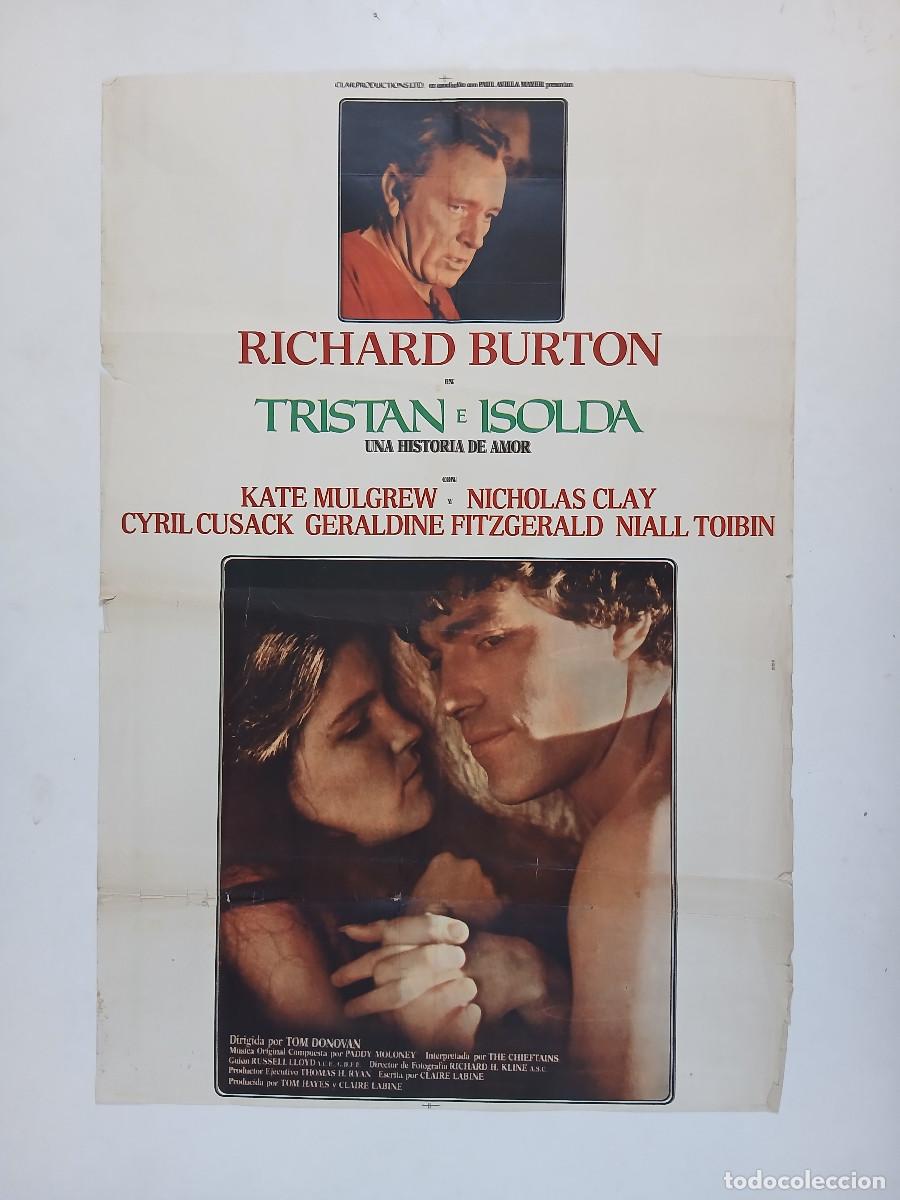 Cine: TRISTAN E ISOLDA (1981) cartel argentino 110x75 litografico Richard Burton Kate Mulgrew