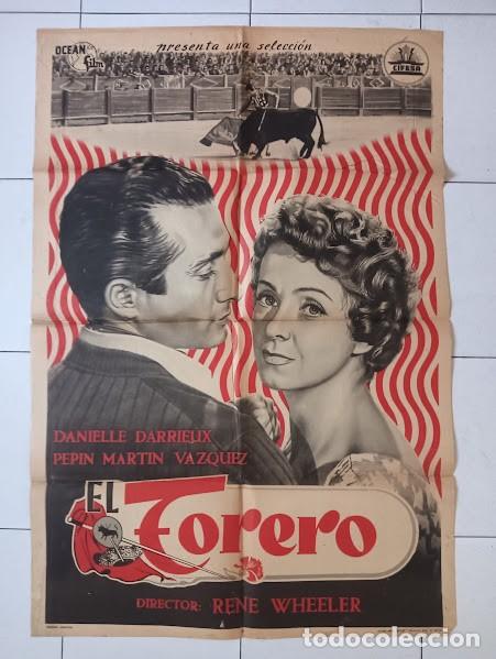 Cine: EPX 0523 EL TORERO DANIELLE DARRIEUX TOROS POSTER ORIGINAL 75X110 ARGENTINO LITOGRAFIA