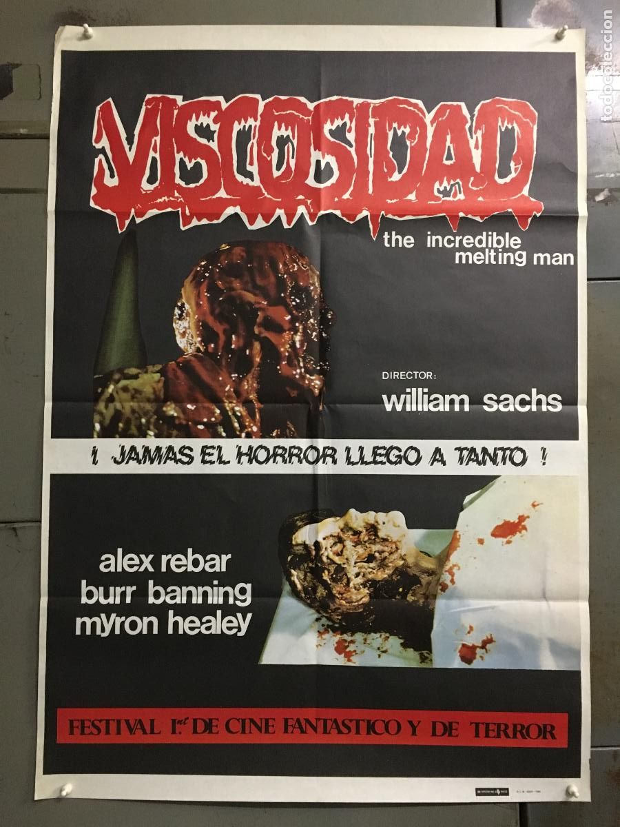 Cine: AFL01 VISCOSIDAD WILLIAM SACHS GORE POSTER ORIGINAL 70X100 ESTRENO h0