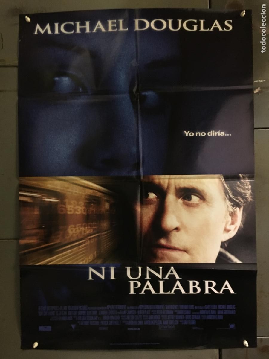Cine: AFJ16 NI UNA PALABRA MICHAEL DOUGLAS BRITTANY MURPHY POSTER ORIGINAL ESTRENO 70X100 h0