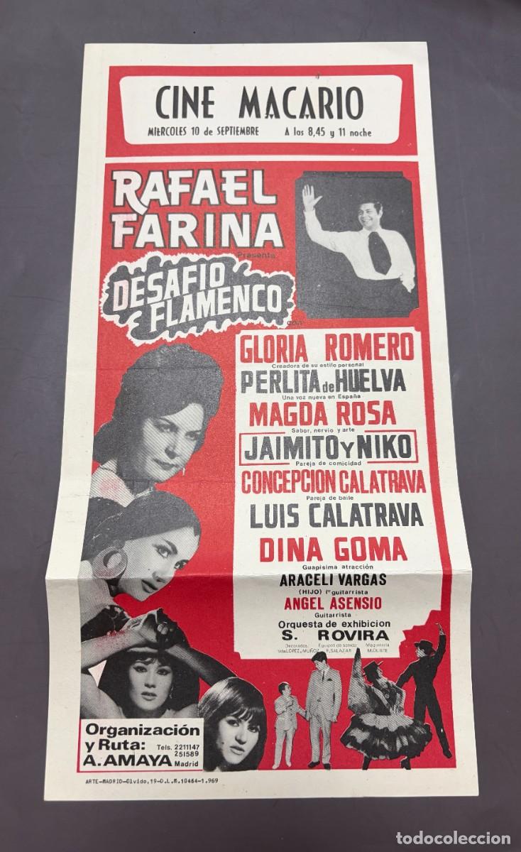 Cine: CARTEL CINE MACARIO 1969 &ndash; RAFAEL FARINA DESAF&Iacute;O FLAMENCO &ndash; PERLITA DE HUELVA &ndash; JAIMITO Y NIKO
