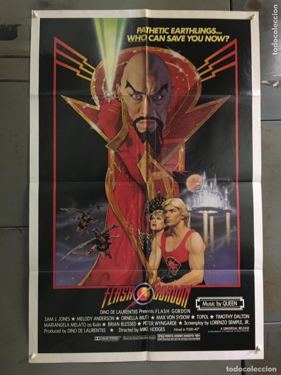 Cinema: PJE 0701 FLASH GORDON DINO DE LAURENTIIS ORNELLA MUTI SAM JONES POSTER ORIGINAL USA 70X105