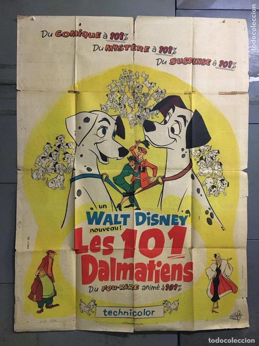 PJE 0705 101 DALMATAS WALT DISNEY POSTER ORIGINAL FRANCES 120X160 LITOGRAFIA