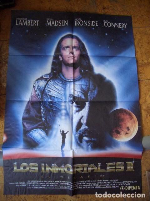 Cine: P&oacute;ster original de cine 70x100xm Los inmortales II: El desaf&iacute;o. Christopher Lambert, Sean Connery.