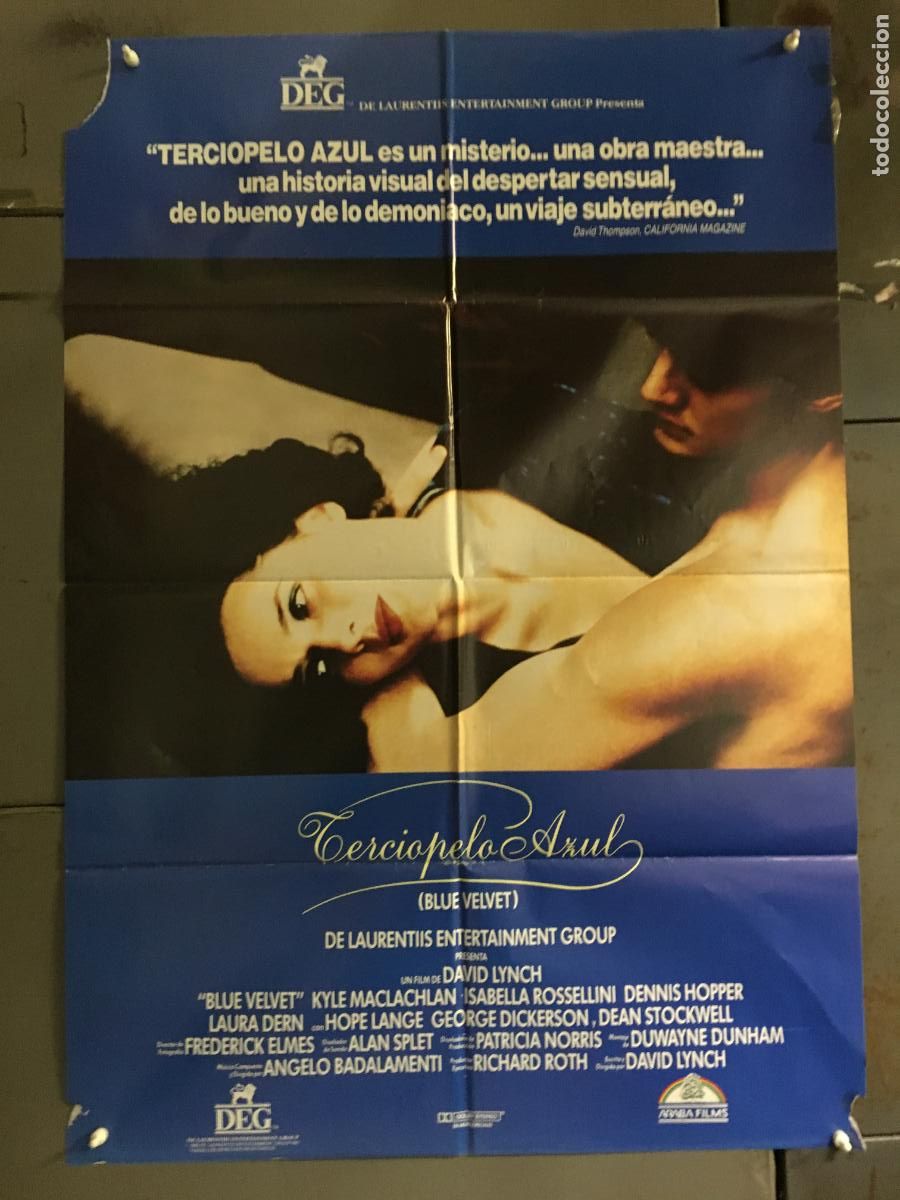 Cinema: AFO29 TERCIOPELO AZUL DAVID LYNCH POSTER ORIGINAL 70X100 ESTRENO