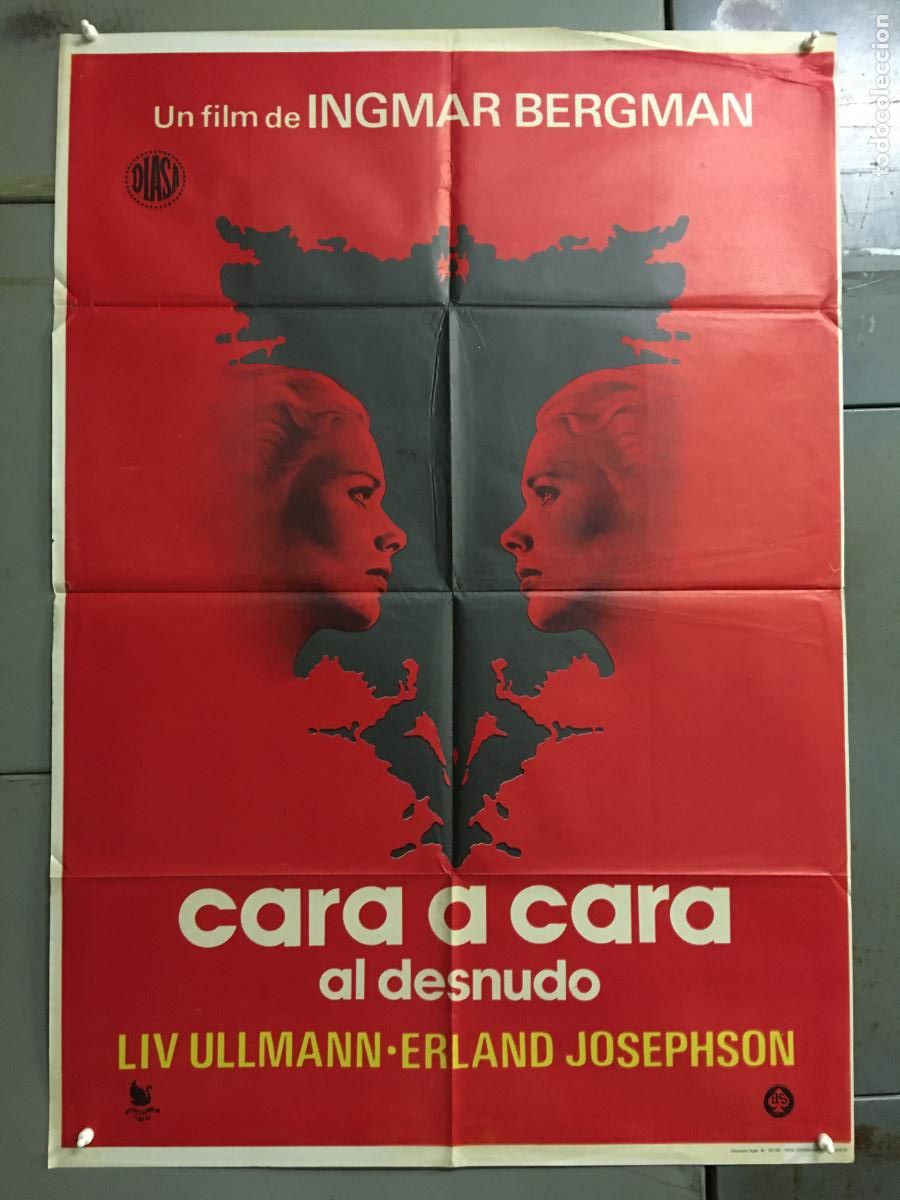 Cine: AFO34 CARA A CARA INGMAR BERGMAN LIV ULLMAN POSTER ORIGINAL 70X100 ESTRENO