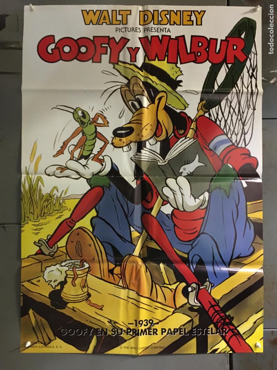 Cinema: AFO36 GOOFY Y WILBUR WALT DISNEY POSTER ORIGINAL 70X100 ESPA&Ntilde;OL