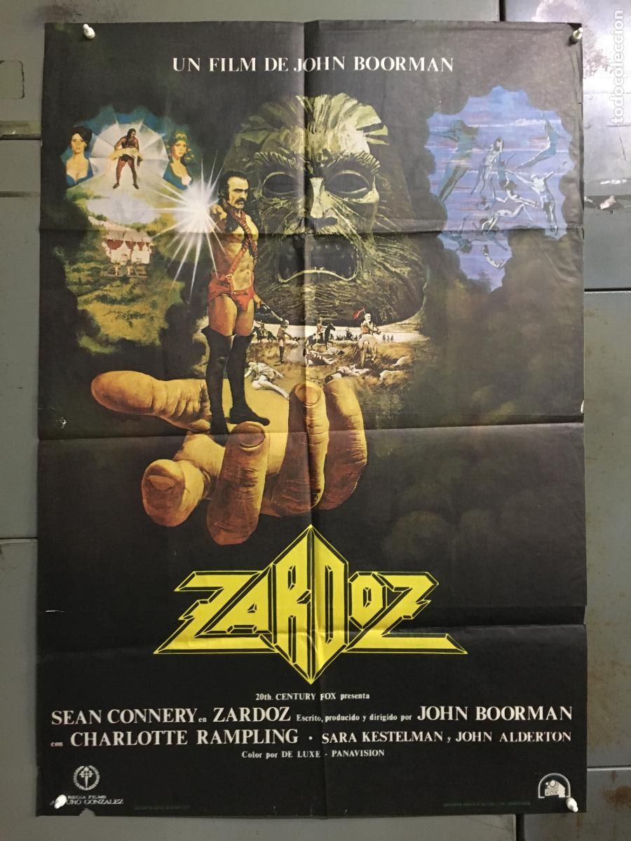 Cin&eacute;ma: AFO38 ZARDOZ SEAN CONNERY JOHN BOORMAN CIENCIA FICCION POSTER ORIGINAL 70X100 ESTRENO