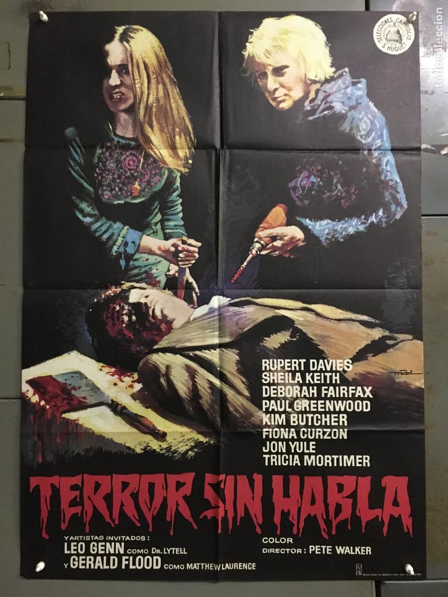 Cinema: AFO39 TERROR SIN HABLA Frightmare PETER WALKER HORROR MAC POSTER ORIGINAL 70X100 ESTRENO