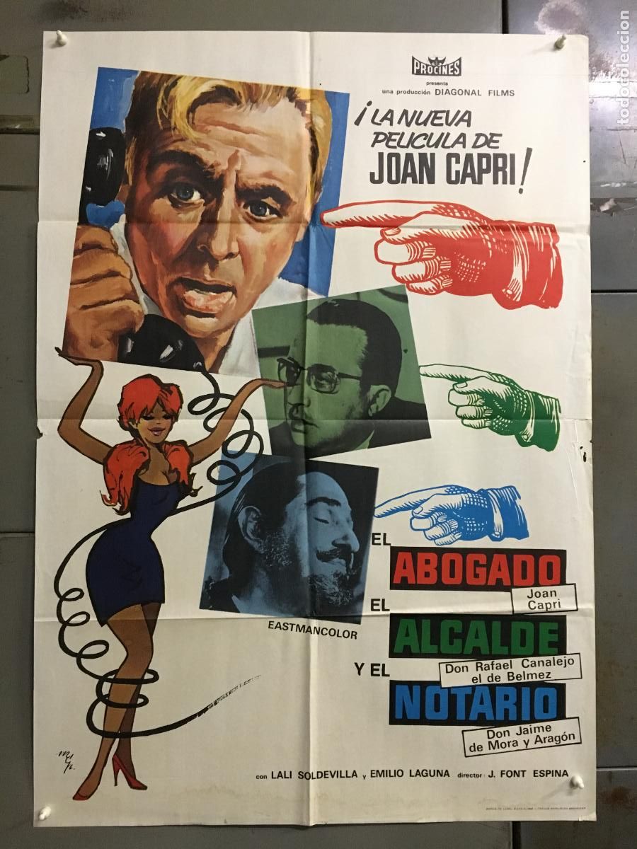 Cin&eacute;ma: AFO61 EL ABOGADO EL ALCALDE Y EL NOTARIO JOAN CAPRI POSTER 70X100 ORIGINAL ESTRENO
