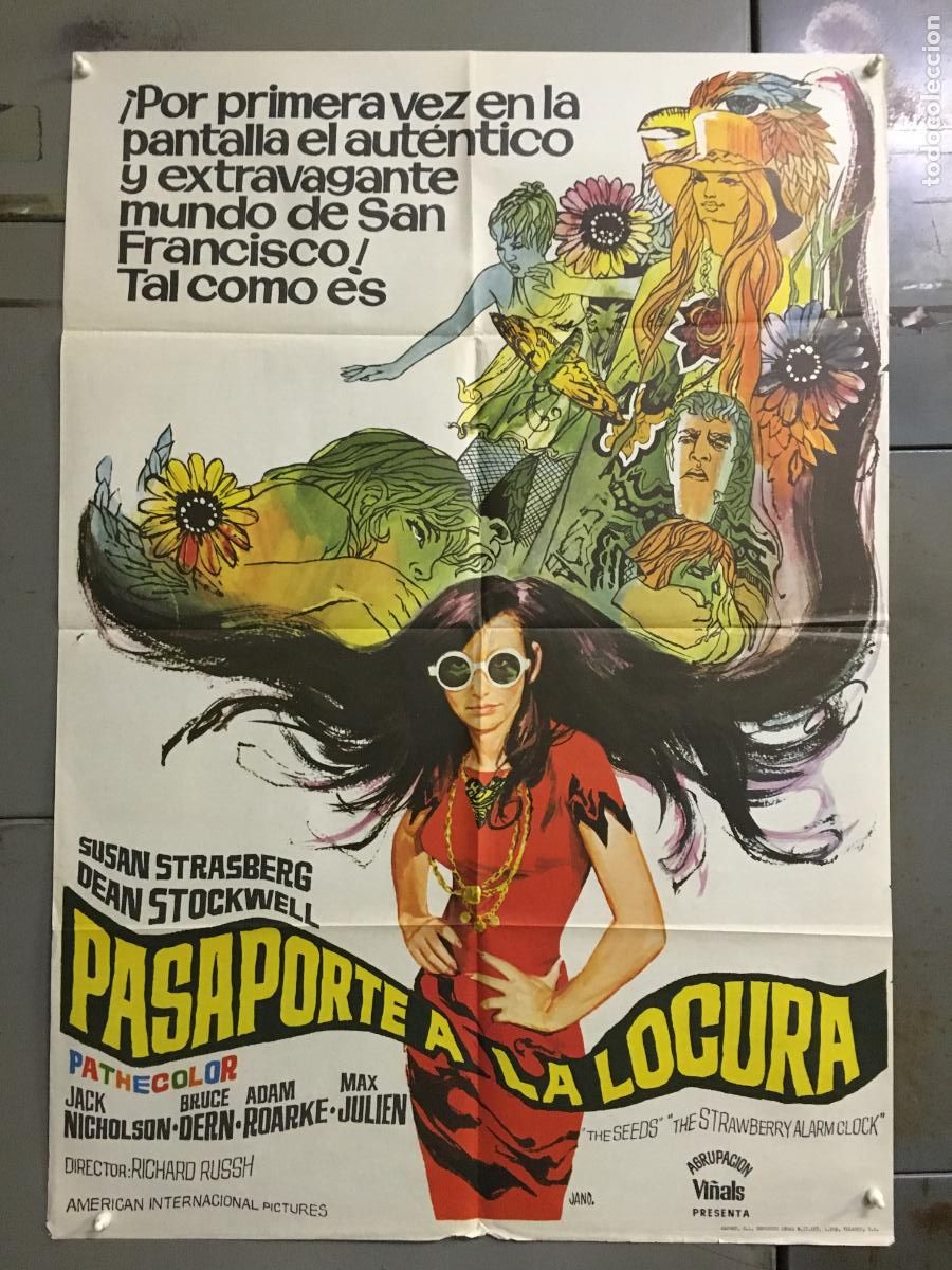 Cinema: AFO65 PASAPORTE A LA LOCURA DEAN STOCKWELL NICHOLSON PSICODELIA JANO POSTER ORIG 70X100 ESTRENO