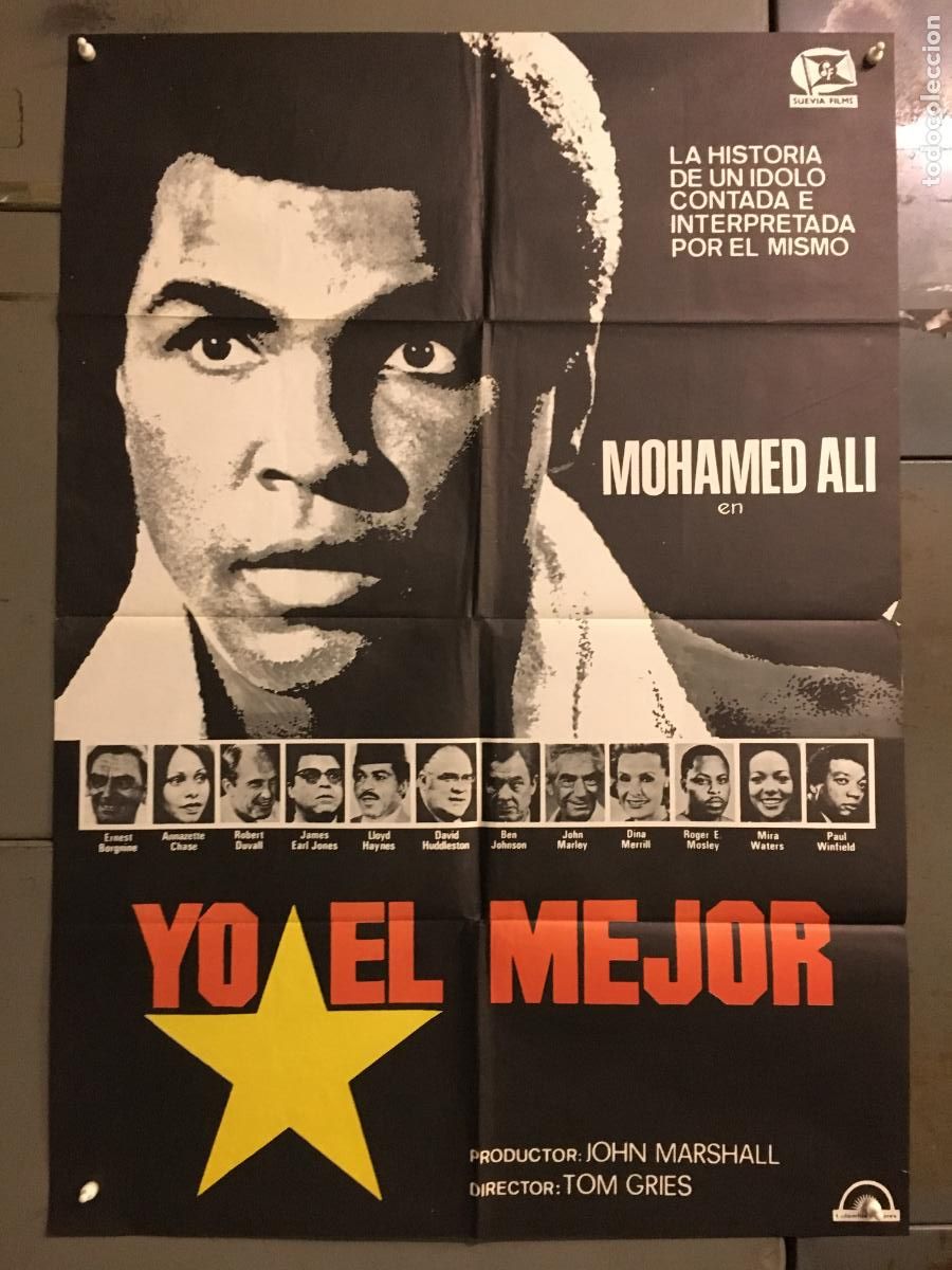 Kino: AFO67 YO EL MEJOR MUHAMMAD ALI CASSIUS CLAY BOXEO POSTER ORIGINAL 70X100 ESTRENO
