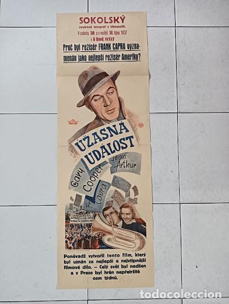 Cine: PJE 0273 EL SECRETO DE VIVIR GARY COOPER JEAN ARTHUR FRANK CAPRA POSTER ORIGINAL 31X94 CHECO