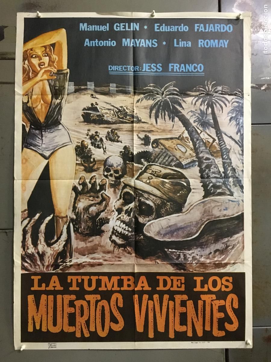 Cin&eacute;ma: AFO69 LA TUMBA DE LOS MUERTOS VIVIENTES ZOMBIES JESUS FRANCO LINA ROMAY POSTER ORIG 70X100 ESTRENO