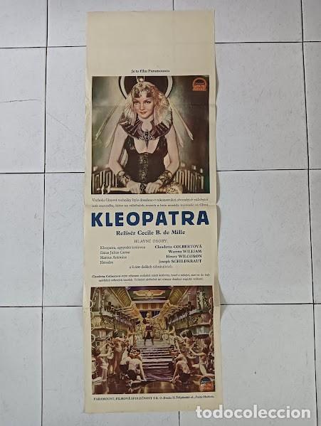 Cine: PJE 0274 CLEOPATRA CLAUDETTE COLBERT DEMILLE POSTER ORIGINAL 31X94 CHECO