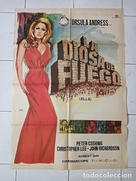 Cin&eacute;ma: VKD 2551 LA DIOSA DE FUEGO HAMMER URSULA ANDRESS PETER CUSHING POSTER ORIGINAL ESPA&Ntilde;OL 70X100 ESTREN