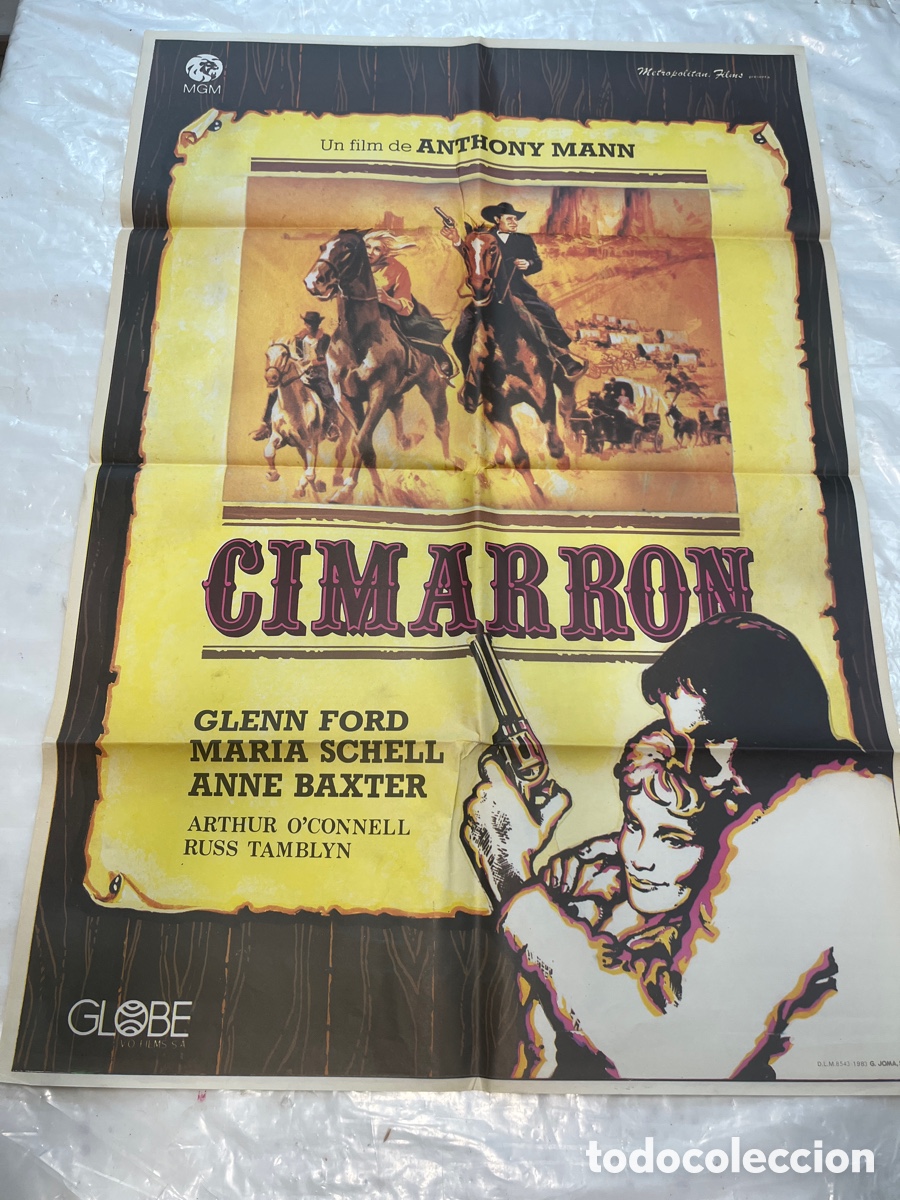 Cine: CIMARRON cartel de la pel&iacute;cula 1983. CC001