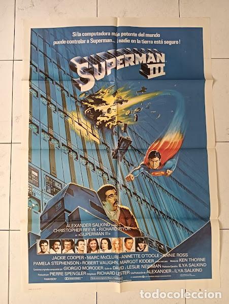 Cinema: VKD 2554 SUPERMAN 3 CHRISTOPHER REEVE RICHARD PRYOR POSTER ORIGINAL 70X100 ESTRENO
