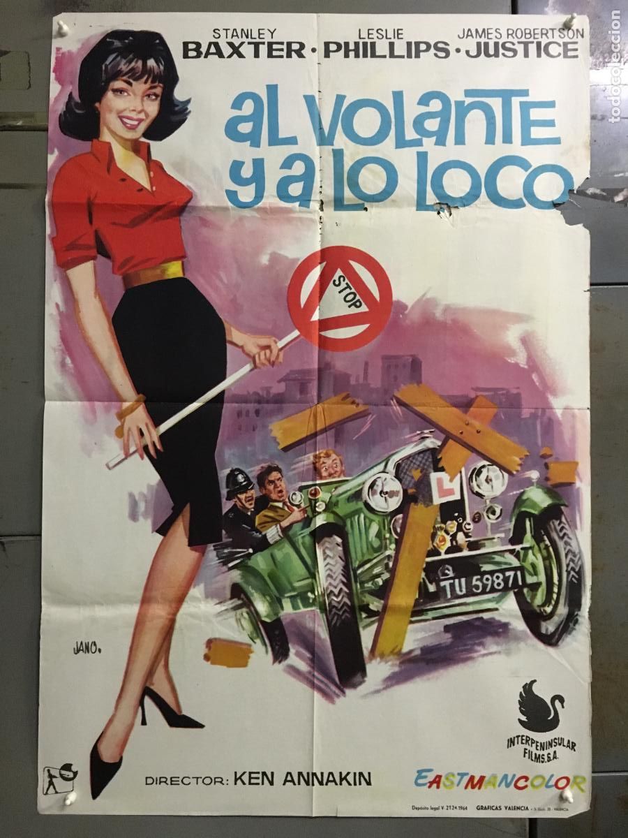 Cine: ODC C579 AL VOLANTE Y A LO LOCO JULIE CHRISTIE AUTOMOVILISMO POSTER ORIGINAL 70X100 ESTRENO