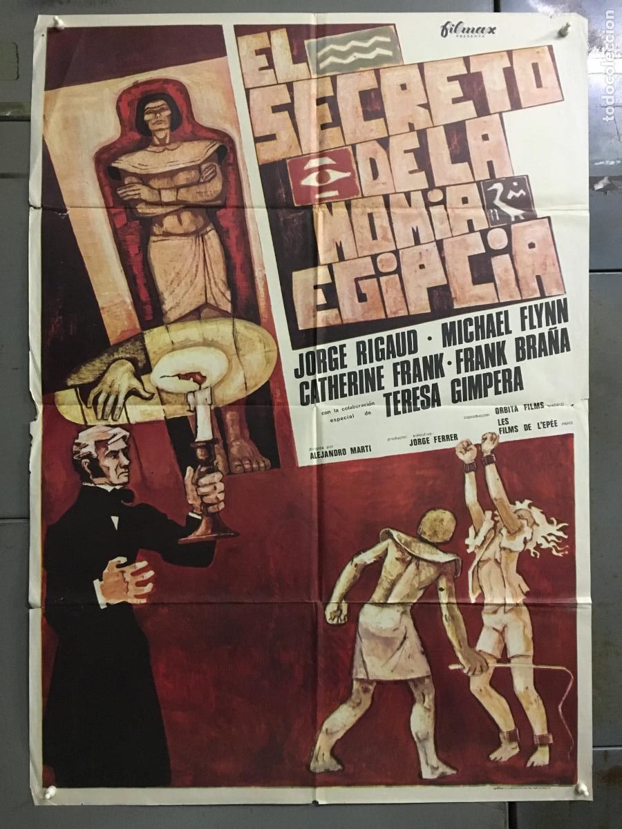 Cin&eacute;ma: ODC C581 EL SECRETO DE LA MOMIA EGIPCIA FRANK BRA&Ntilde;A TERESA GIMPERA POSTER ORIGINAL 70X100 ESTRENO