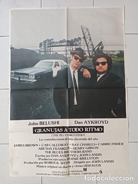 Cine: VKD 2558 GRANUJAS A TODO RITMO THE BLUES BROTHERS JOHN BELUSHI DAN AYKROYD POSTER ORIG 70X100 ESTR