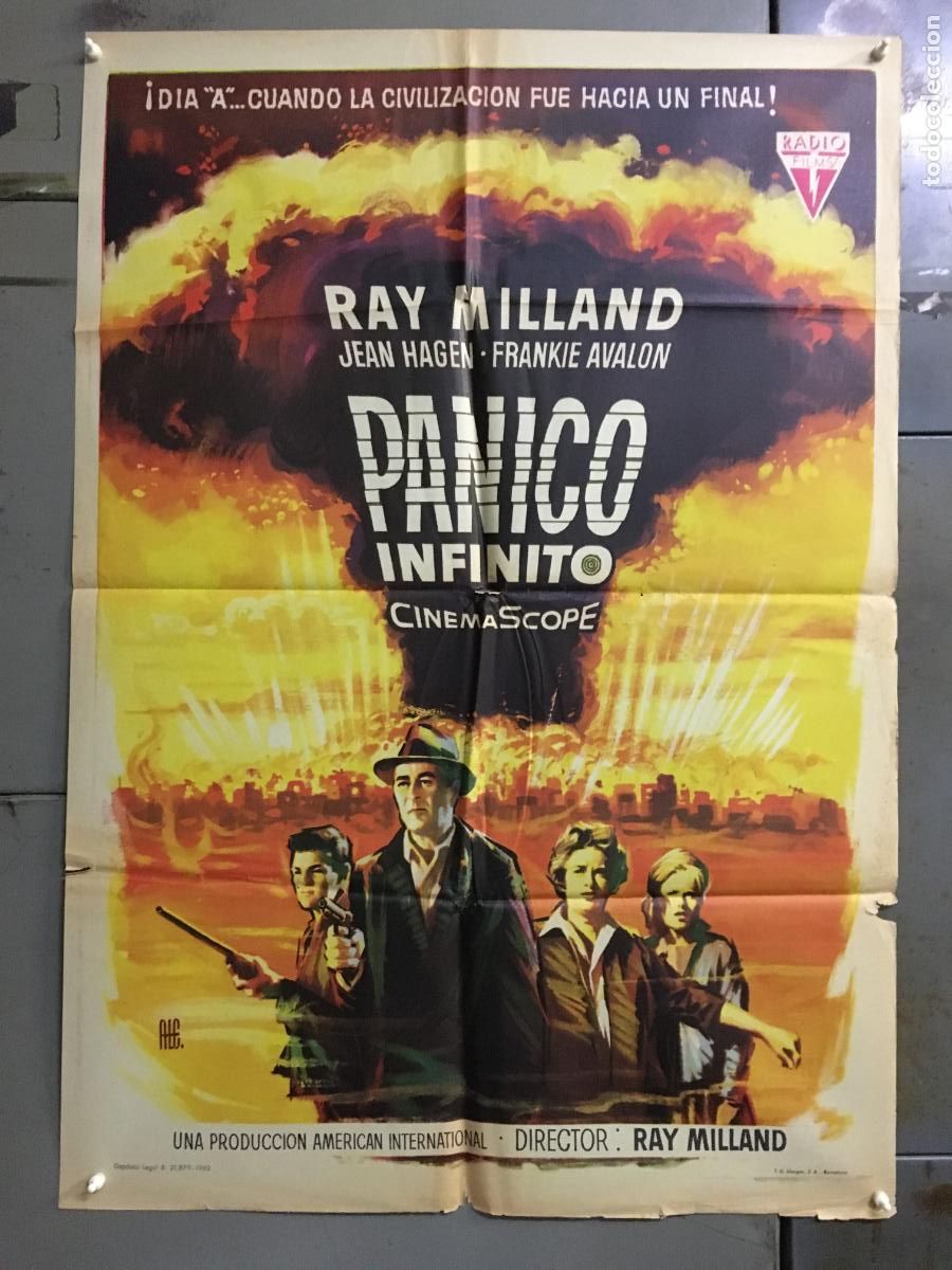 Cine: ODC C584 PANICO INFINITO RAY MILLAND JEAN HAGEN ALE POSTER ORIGINAL 70X100 ESTRENO
