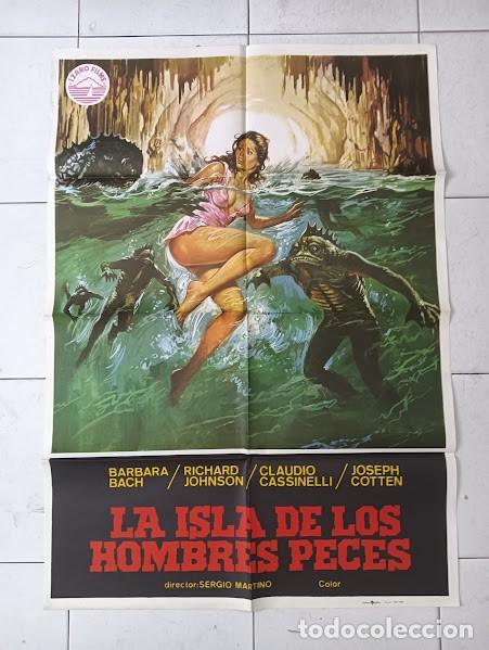 Cin&eacute;ma: VKD 2560 LA ISLA DE LOS HOMBRES PECES SERGIO MARTINO BARBARA BACH POSTER ORIGINAL 70X100 ESTRENO