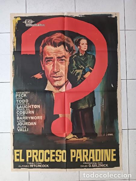 Kino: VKD 2564 EL PROCESO PARADINE ALFRED HITCHCOCK GREGORY PECK ALIDA VALLI POSTER ORIGINAL 70X100 ESTR