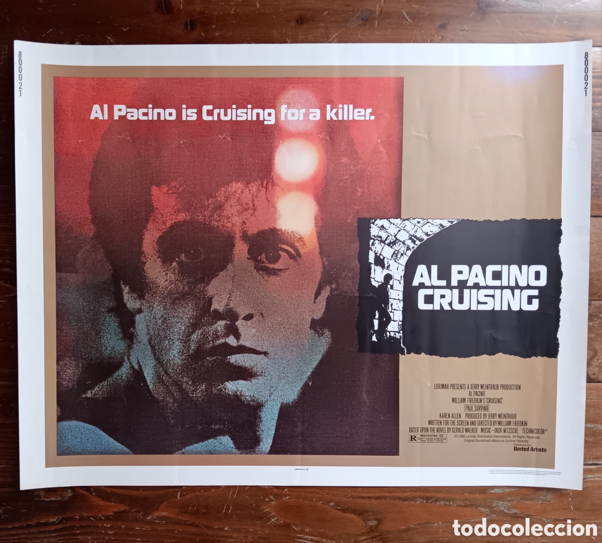 Cine: CRUISING (A LA CAZA) ORIGINAL USA HALF-SHEET 1980 AL PACINO, WILLIAM FRIEDKIN