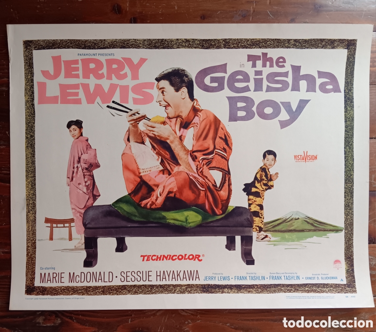 Cin&eacute;ma: THE GEISHA BOY (T&Uacute;, KIMI Y YO) ORIGINAL USA HALF-SHEET 1958 JERRY LEWIS