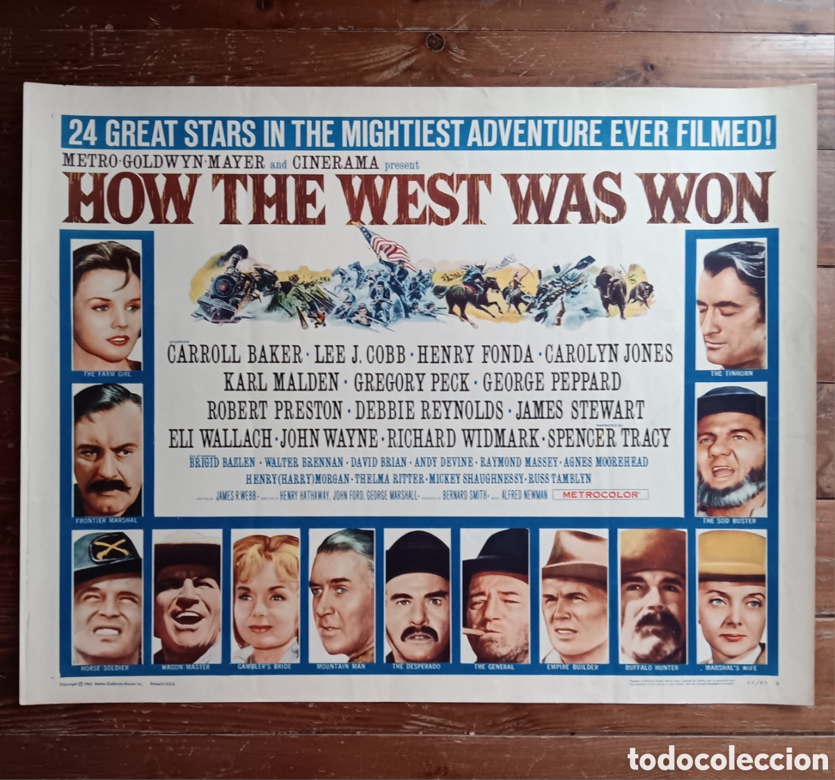 Cinema: HOW THE WEST WAS WON (LA CONQUISTA DEL OESTE) ORIGINAL USA HALF-SHEET 1962