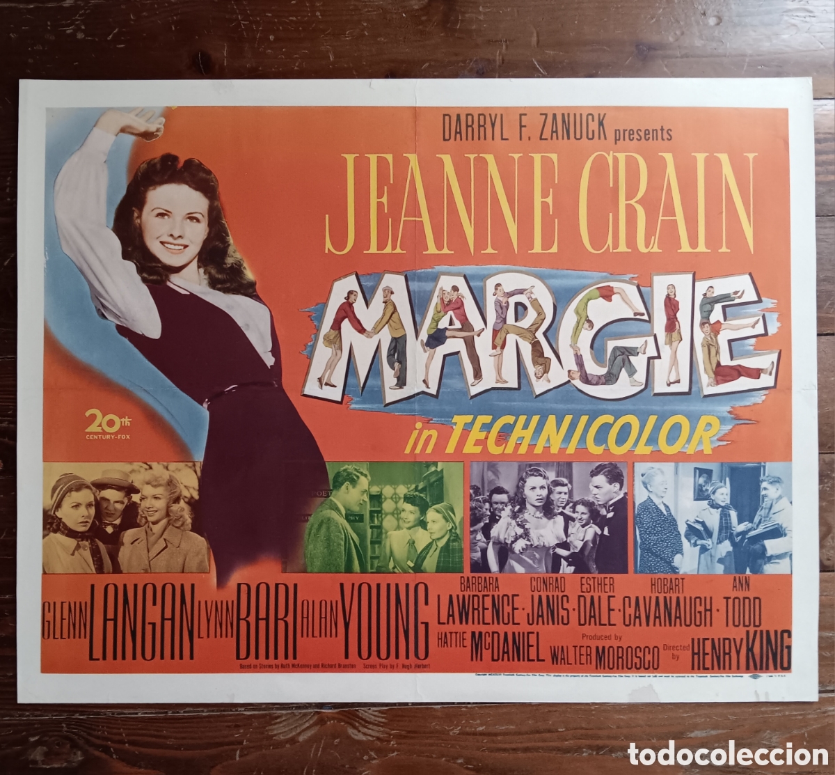 Cin&eacute;ma: MARGIE (C&Oacute;MO LE CONOC&Iacute;) ORIGINAL USA HALF-SHEET 1946 JEANNE CRAIN VER INFO