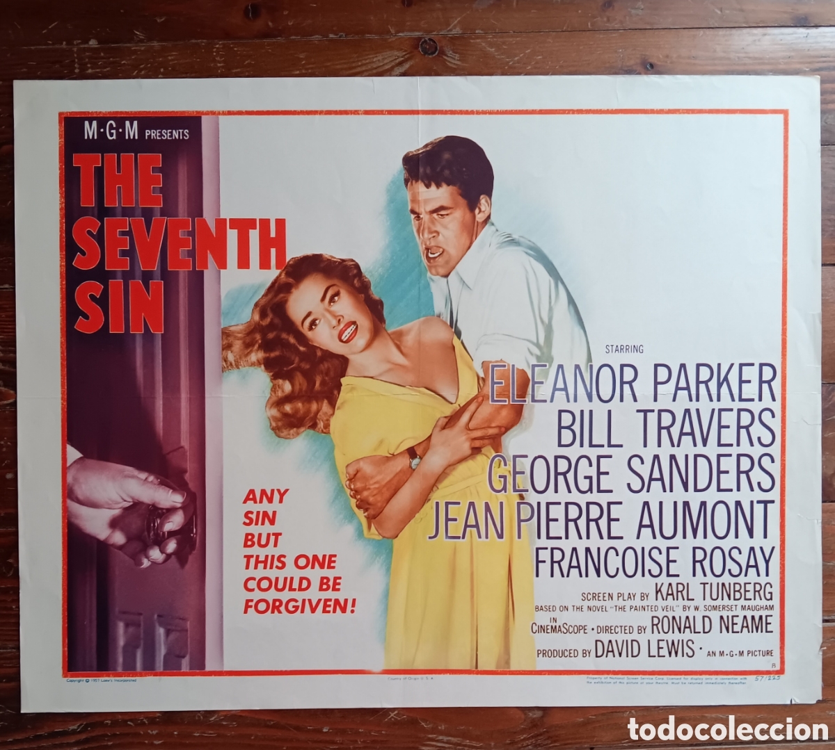 Cinema: &rdquo;THE SEVENTH SIN&rdquo; ORIGINAL USA HALF-SHEET 1957 ELEANOR PARKER