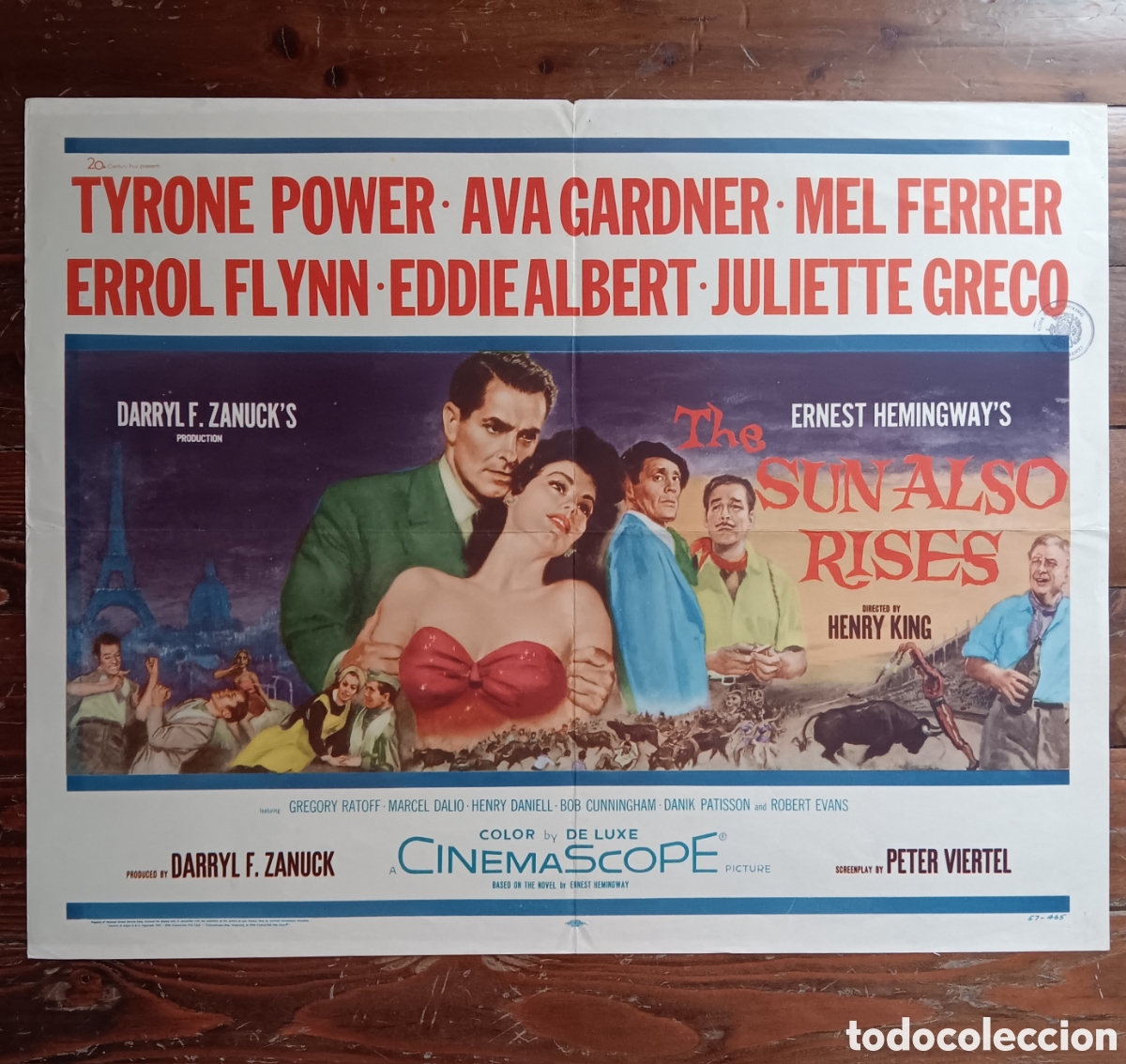 Cinema: THE SUN ALSO RISES (FIESTA) ORIGINAL USA HALF-SHEET 1957 TYRONE POWER, AVA GARDNER