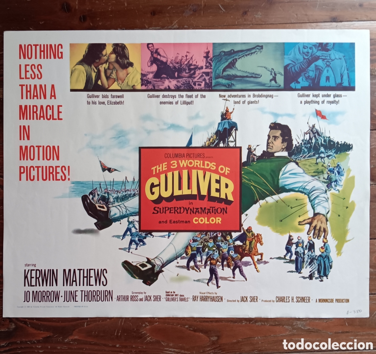 Cin&eacute;ma: THE 3 WORLDS OF GULLIVER (LOS VIAJES DE GULLIVER) ORIGINAL USA HALF-SHEET 1960 RAY HARRYHAUSEN