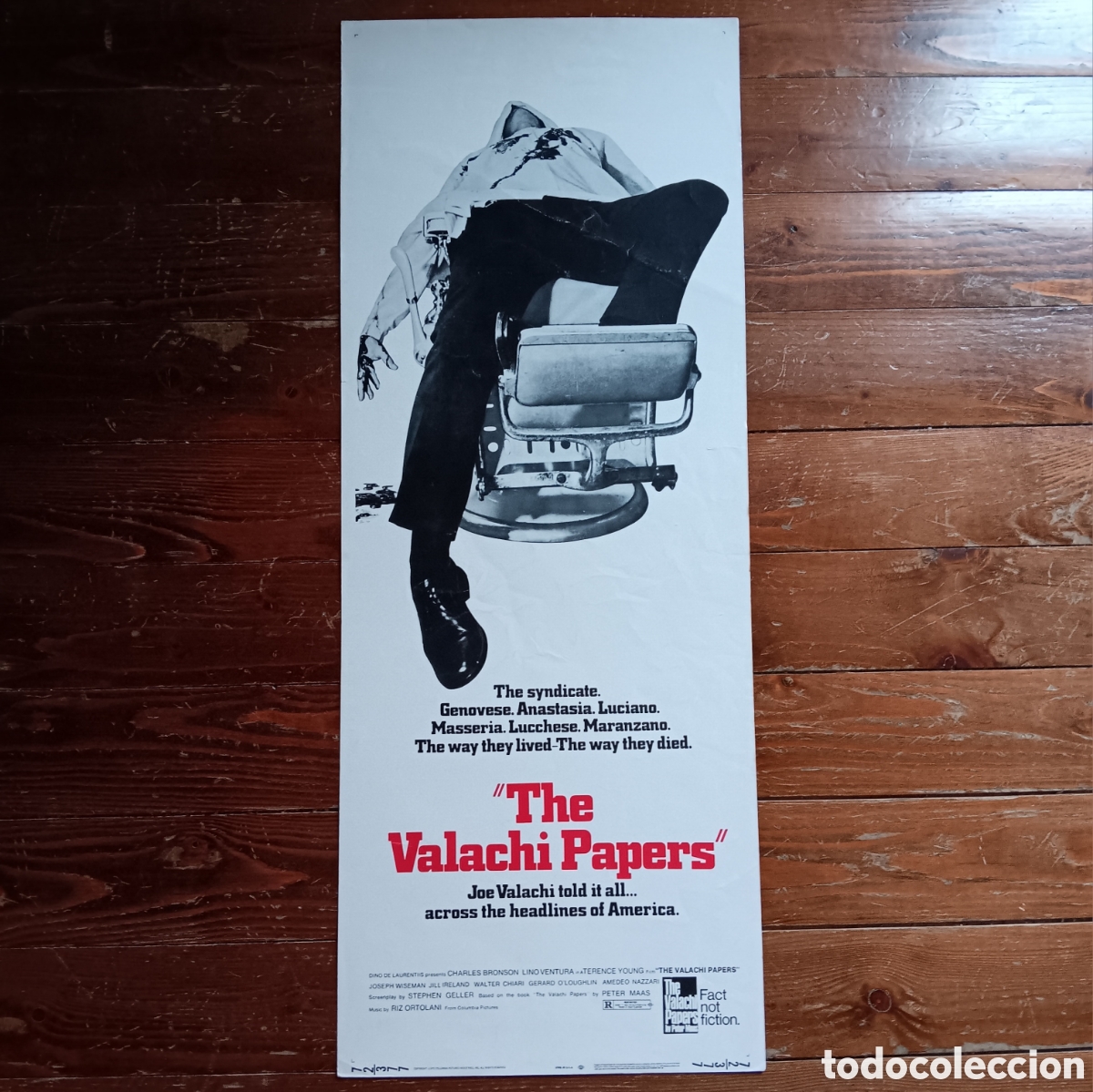 Cinema: THE VALACHI PAPERS (LOS SECRETOS DE LA COSA NOSTRA) ORIGINAL USA INSERT 1972 CHARLES BRONSON