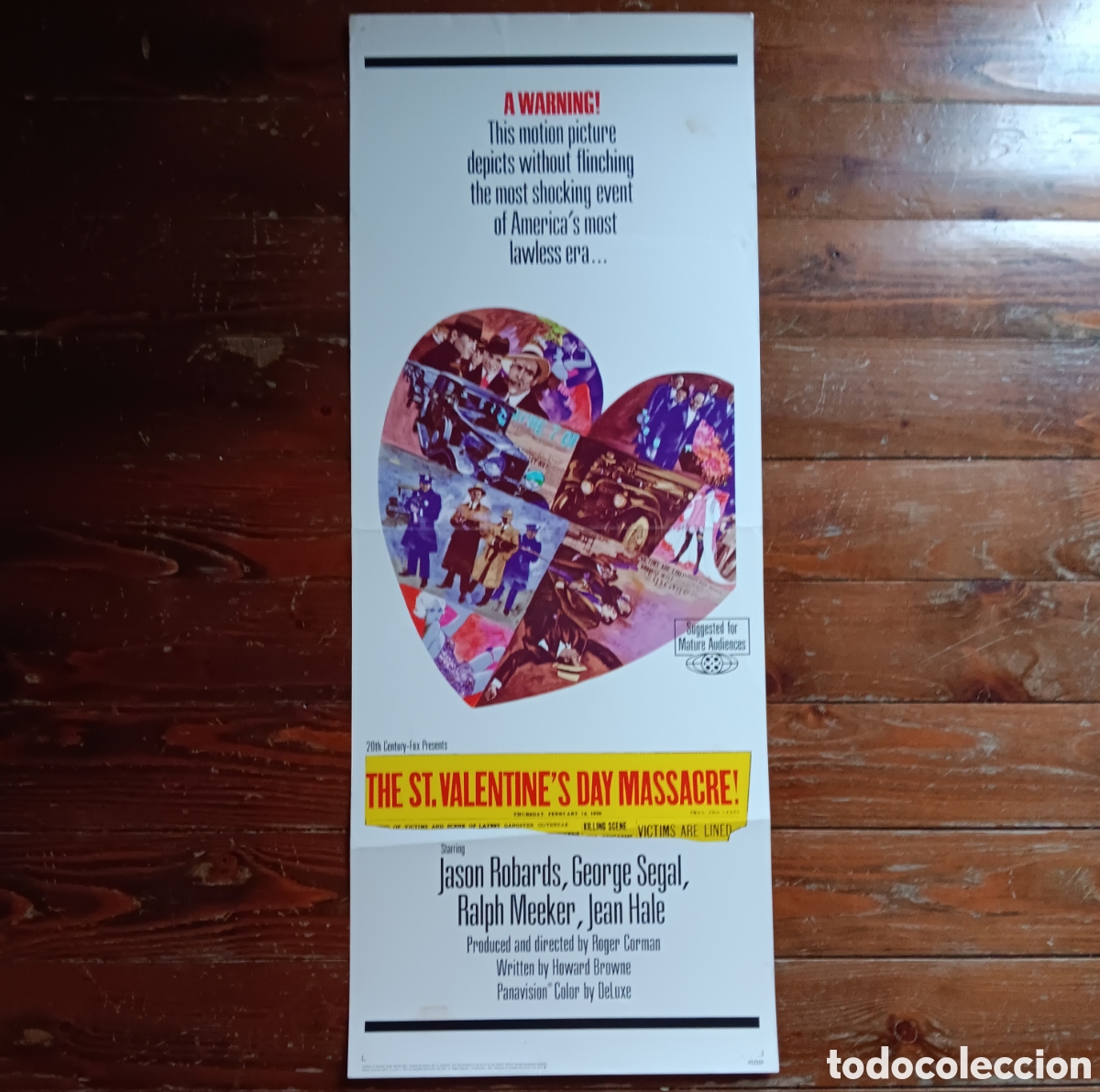 Cinema: THE ST. VALENTINE'S DAY MASSACRE (LA MATANZA DEL DIA DE SAN VALENT&Iacute;N) ORIGINAL USA INSERT 1967