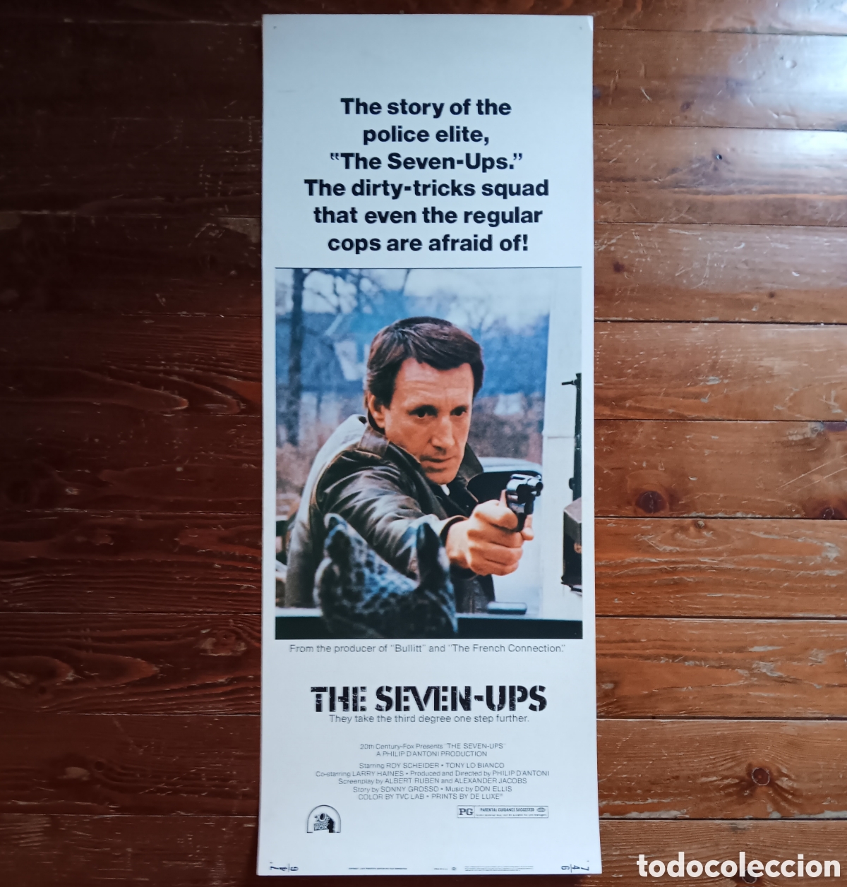 Cin&eacute;ma: THE SEVEN-UPS (LOS IMPLACABLES, PATRULLA ESPECIAL) ORIGINAL USA INSERT 1973 ROY SCHEIDER