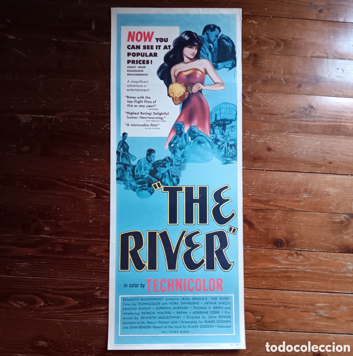 Cinema: THE RIVER (EL R&Iacute;O) ORIGINAL USA INSERT 1951 JEAN RENOIR