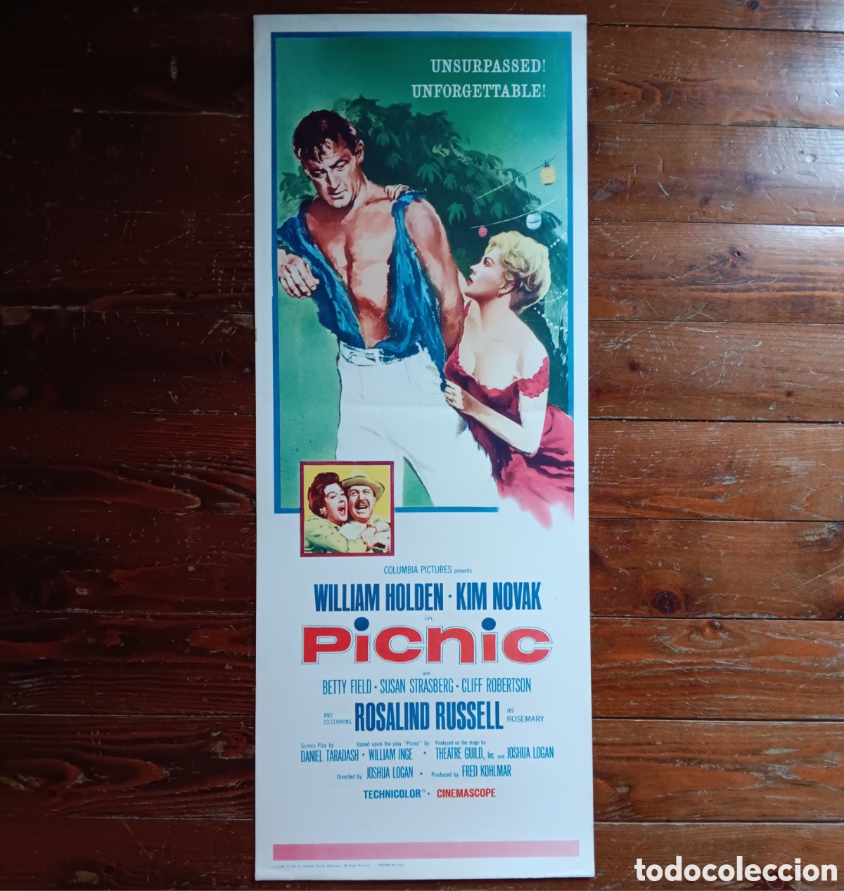 Cinema: &rdquo;PICNIC&rdquo; ORIGINAL USA INSERT REPOSICI&Oacute;N 1961 WILLIAM HOLDEN, KIM NOVAK
