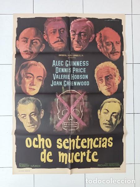Cin&eacute;ma: VKD 2568 OCHO SENTENCIAS DE MUERTE ALEC GUINNESS EALING ALBERICIO POSTER ORIGINAL 70X100 ESTRENO