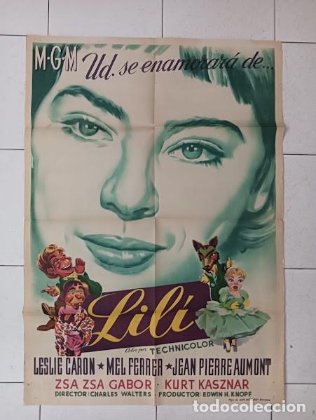Cinema: VKD 2570 LILI LESLIE CARON POSTER ORIGINAL ESTRENO 70X100 LITOGRAFIA